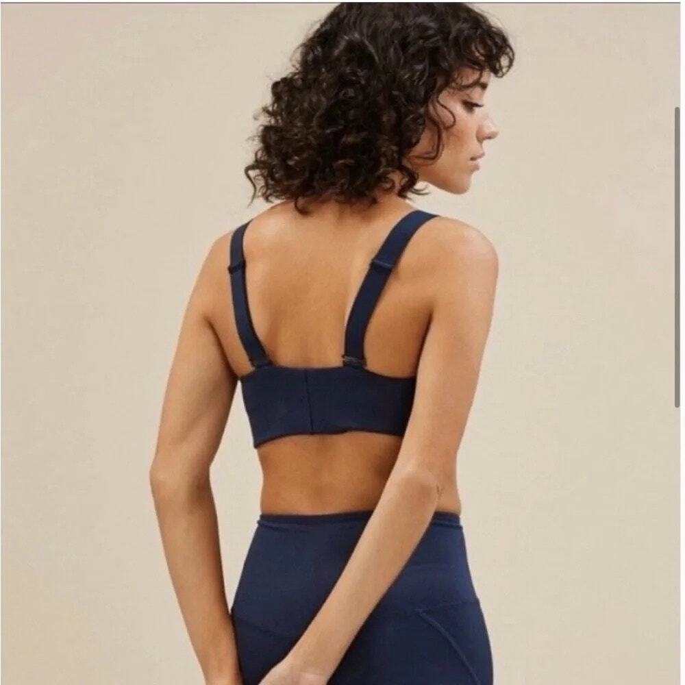 Girlfriend Collective Midnight Monroe Zipper Sports Bra S - Picture 3 of 9